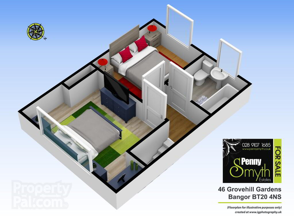 Floorplan 2 of 46 Grovehill Gardens, Bangor