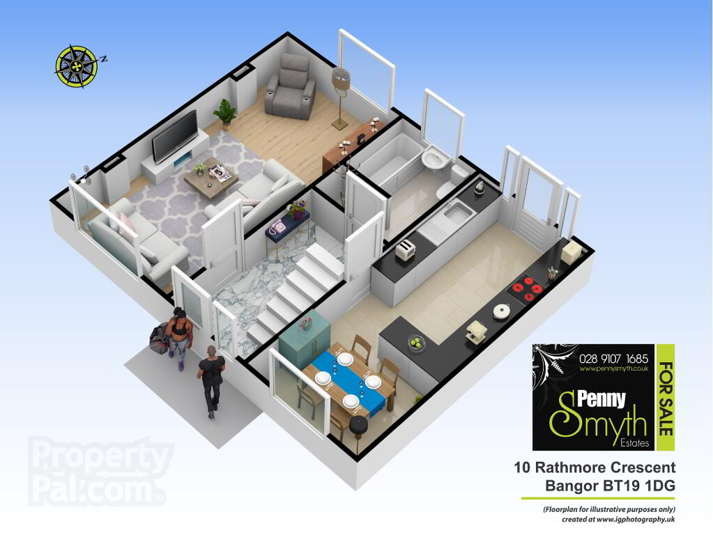 Floorplan 1 of 10 Rathmore Crescent, Bangor