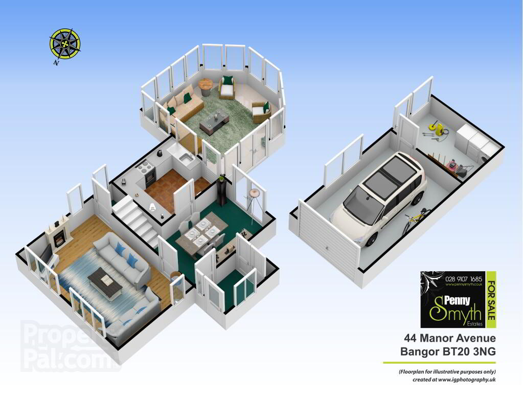 Floorplan 1 of 44 Manor Avenue, Bangor