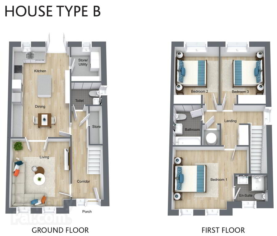 Floorplan 1 of House Type B - Sold Out, Fennor Lodge - Current Phase Sold Out, Slane