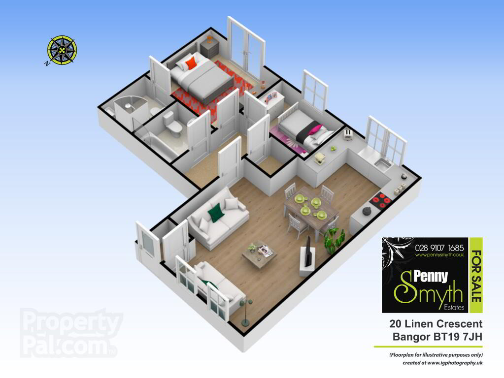 Floorplan 1 of 20 Linen Crescent, Bangor