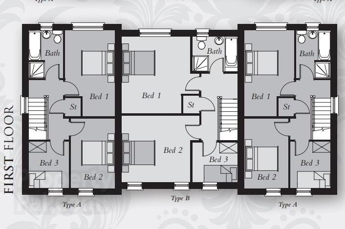 Floorplan 2 of Blacksmith Townhouse (Type A), Claremont At River Hill, Bangor Road, Newtownards
