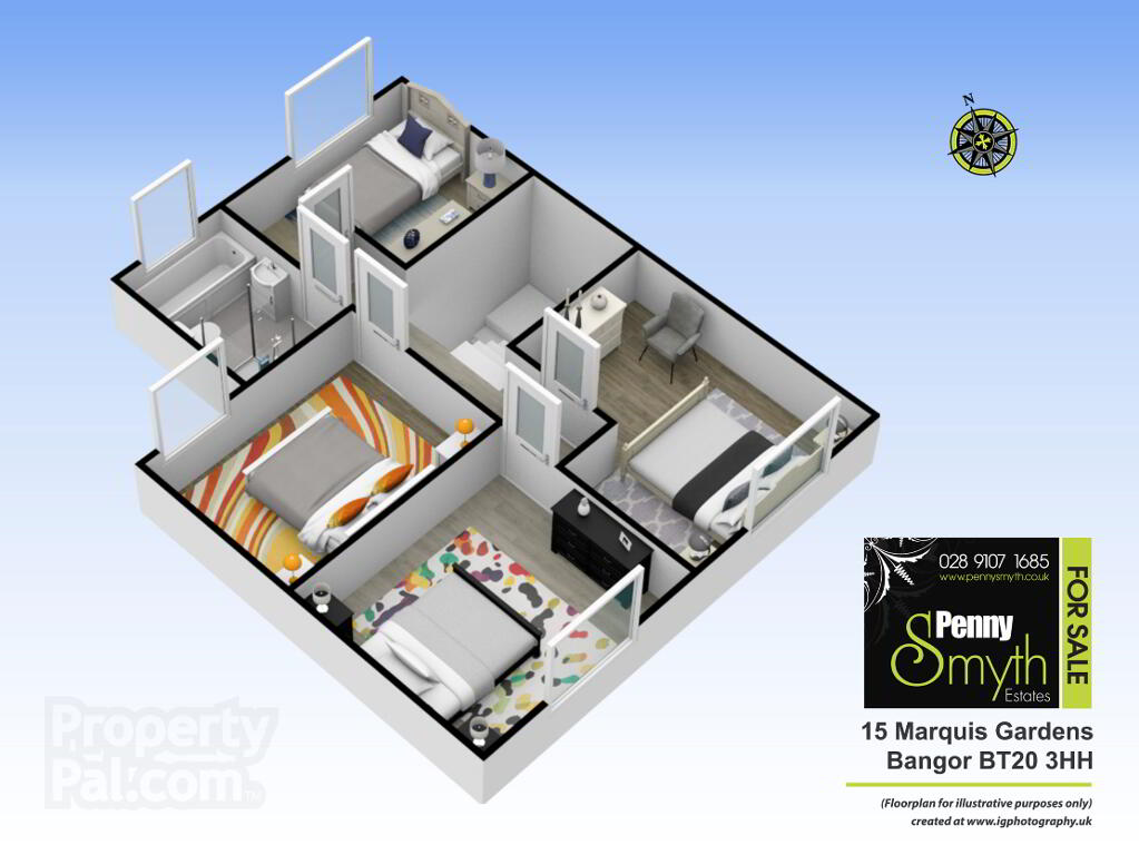 Floorplan 2 of 15 Marquis Gardens, Bangor