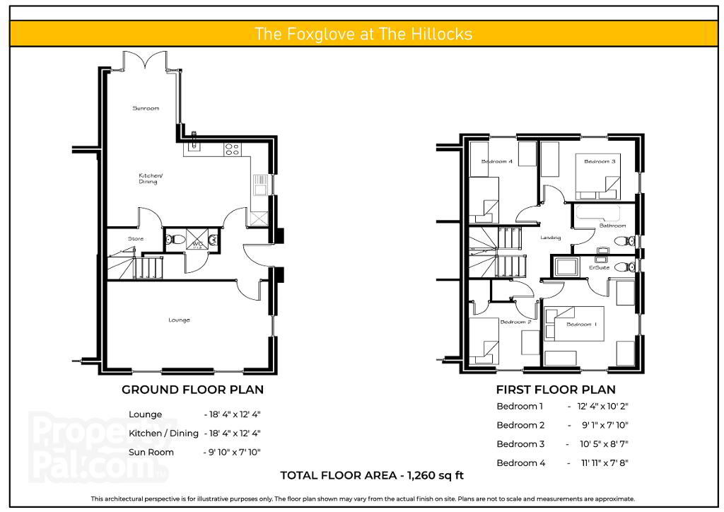 Floorplan 1 of The Foxglove (Detached), The Hillocks, Altnagelvin, Derry / Londonderry