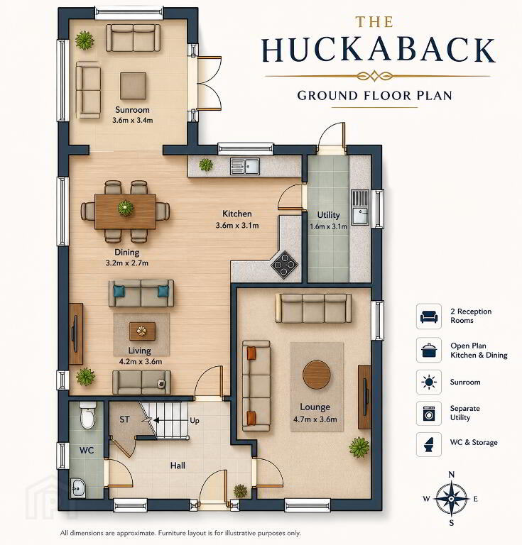 Floorplan 1 of The Huckaback, Linen Grove, Drumahoe Road, L'Derry