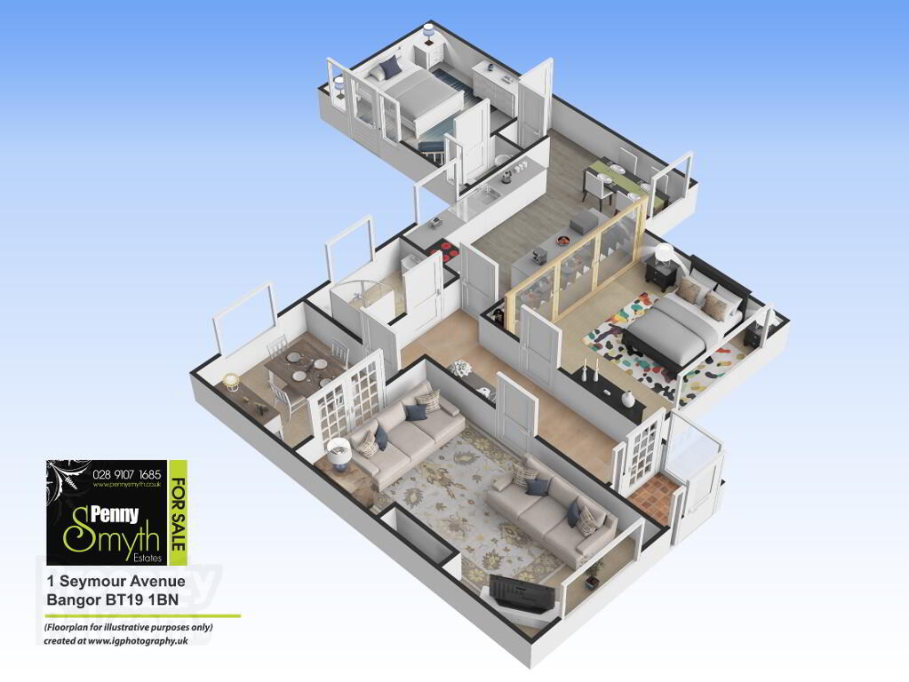 Floorplan 1 of 1 Seymour Avenue, Bangor