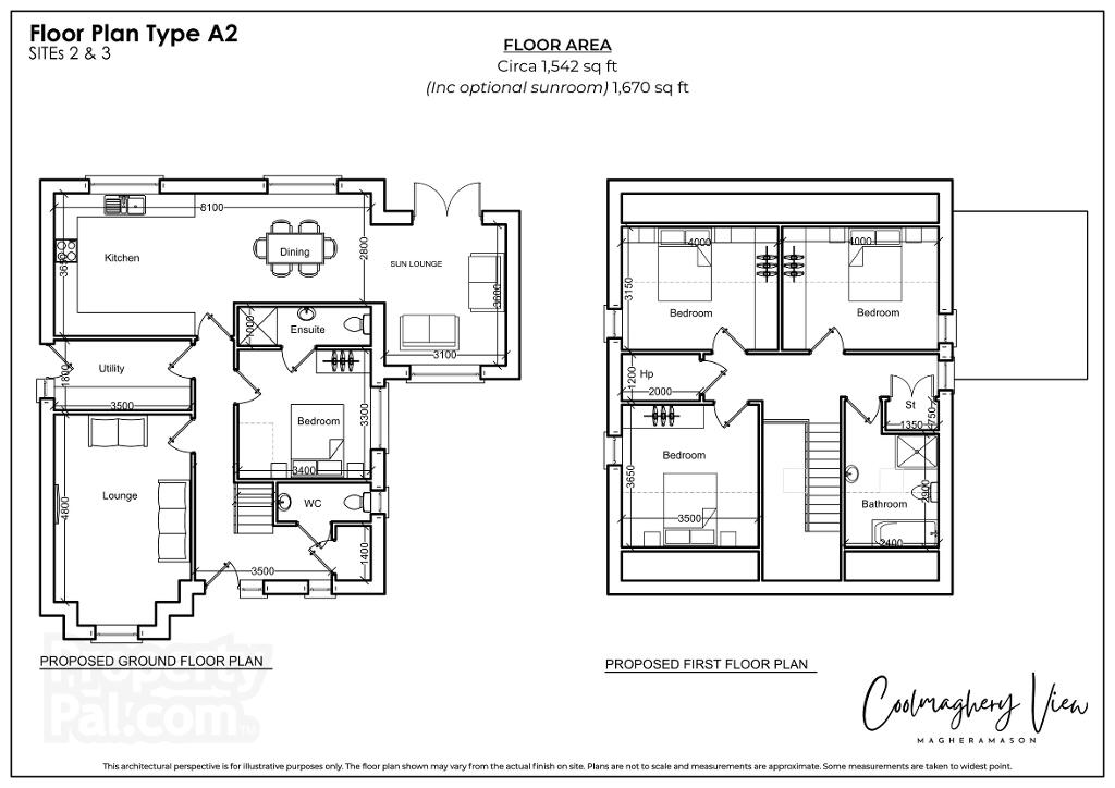 Floorplan 1 of Type A2, Coolmaghery View, Magheramason, L’derry