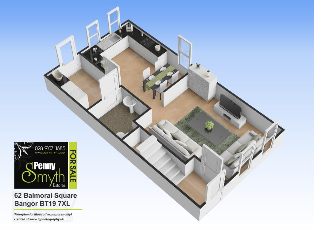 Floorplan 1 of 62 Balmoral Square, Bangor