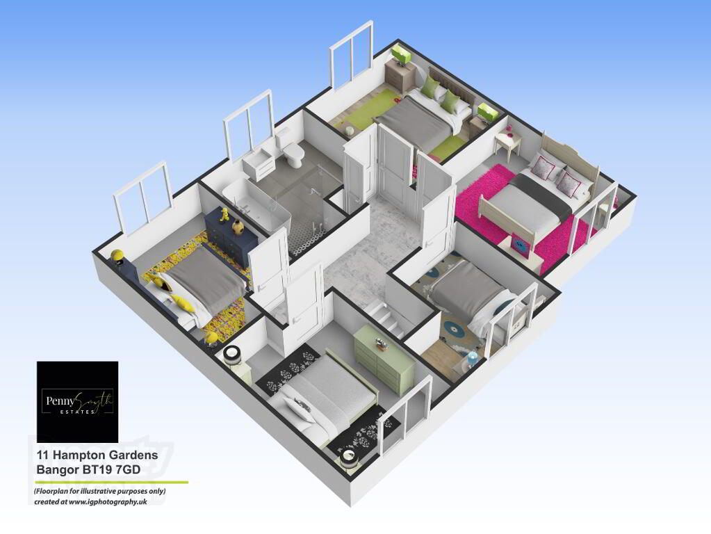 Floorplan 1 of 11 Hampton Gardens, Bangor