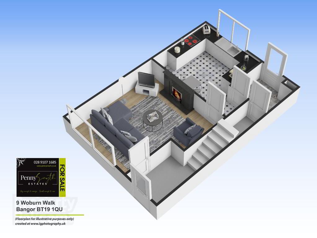 Floorplan 1 of 9 Woburn Walk, Bangor