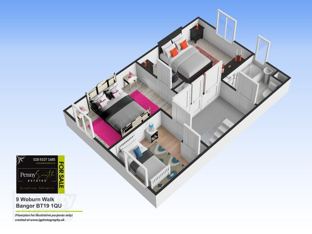 Floorplan 2 of 9 Woburn Walk, Bangor