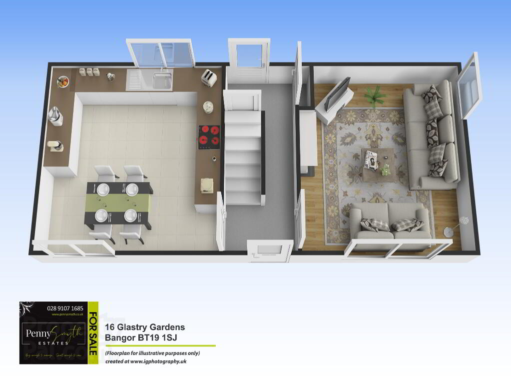 Floorplan 1 of 16 Glastry Gardens, Bangor