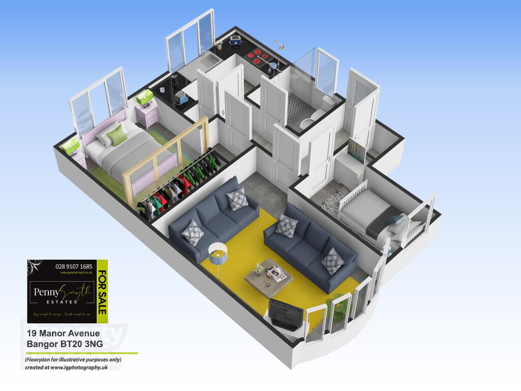 Floorplan 1 of 19 Manor Avenue, Bangor