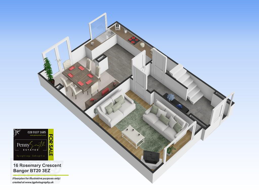 Floorplan 1 of 16 Rosemary Crescent, Bangor