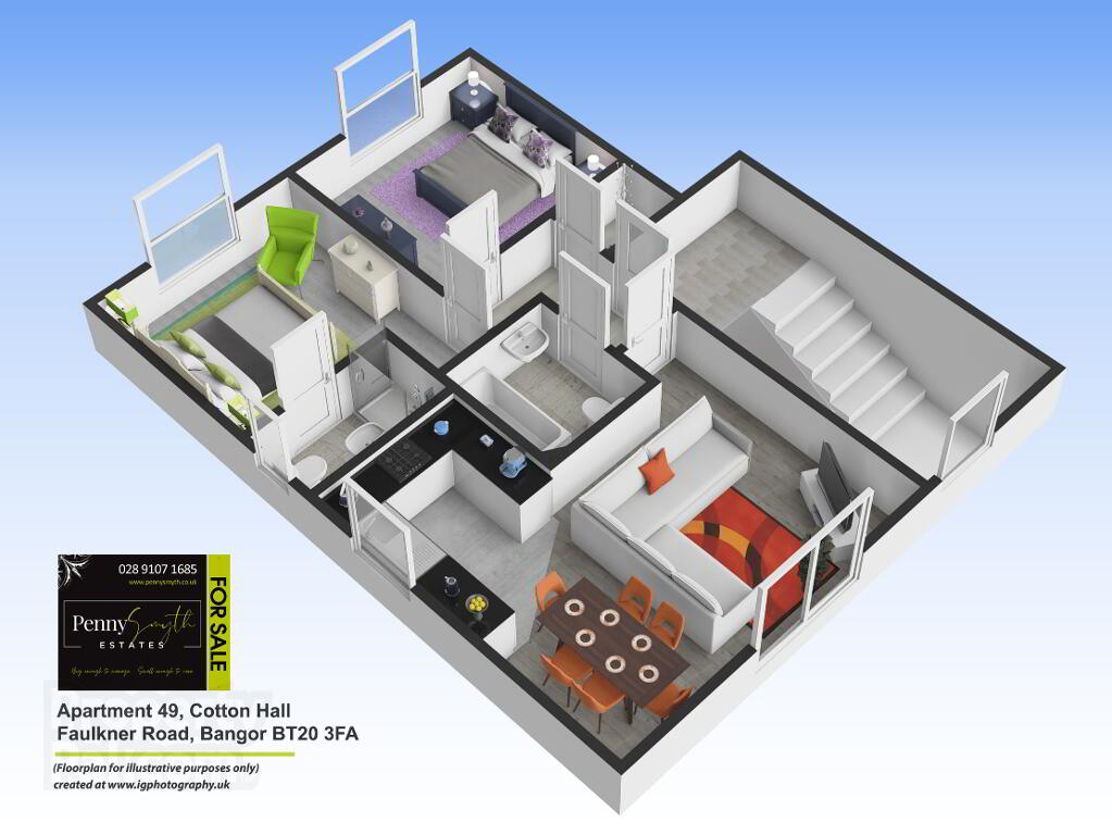 Floorplan 1 of 49 Cotton Hall, 5 Faulkner Road, Bangor