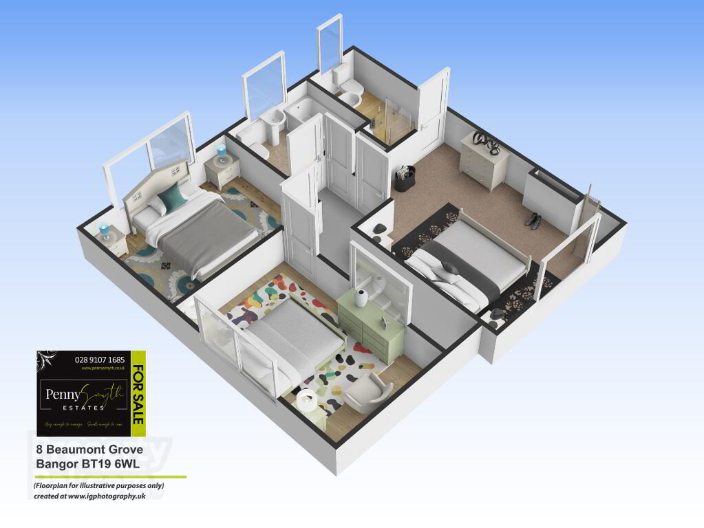 Floorplan 2 of 8 Beaumont Grove, Bangor